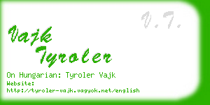vajk tyroler business card
